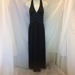 Elegant Black Halter Dress